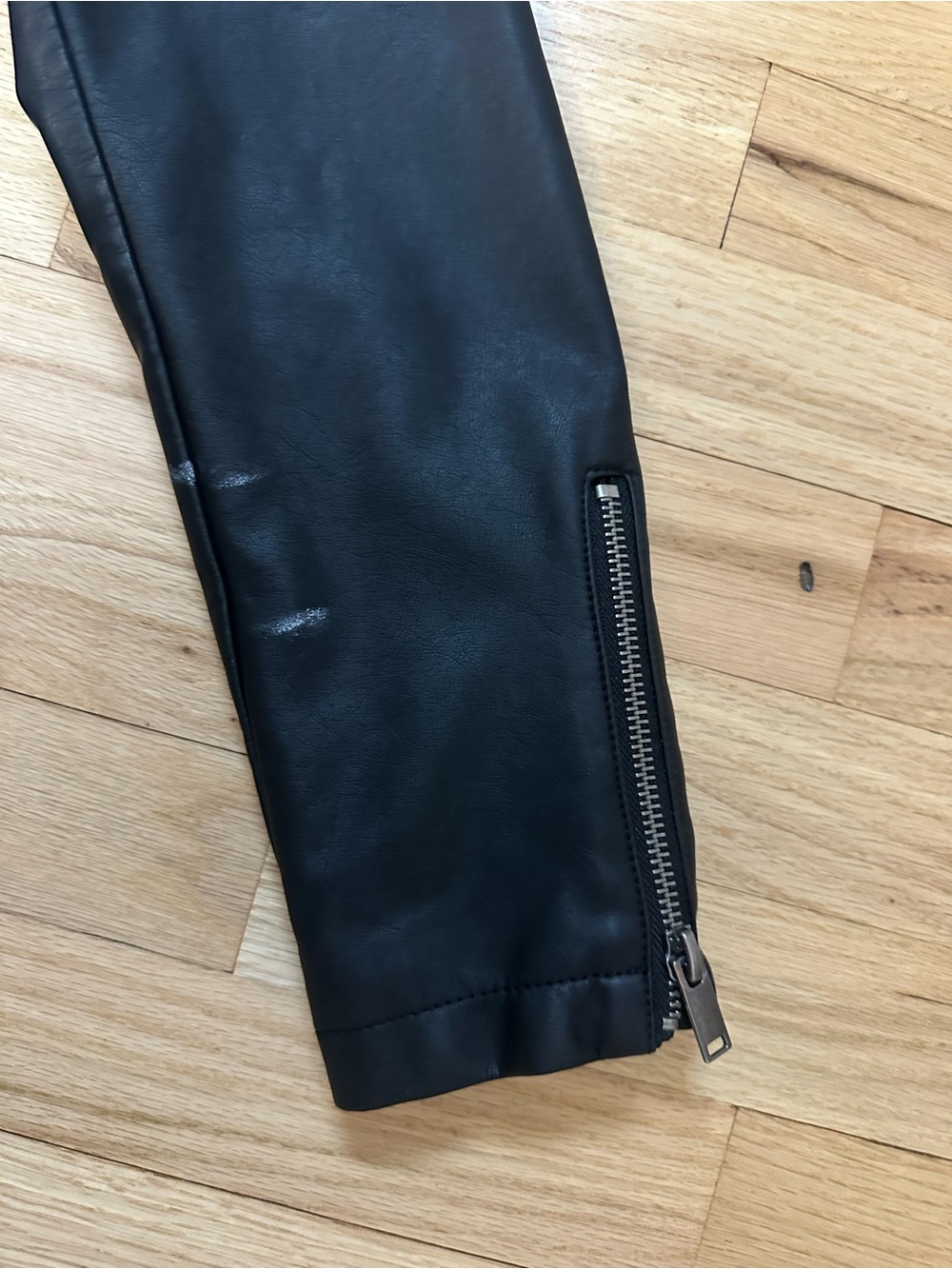 Faux Leather Moto Jacket - Black - Picture 3 of 4